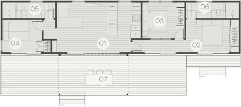 Floor plan of the Fab Living 3 bedroom prefab home