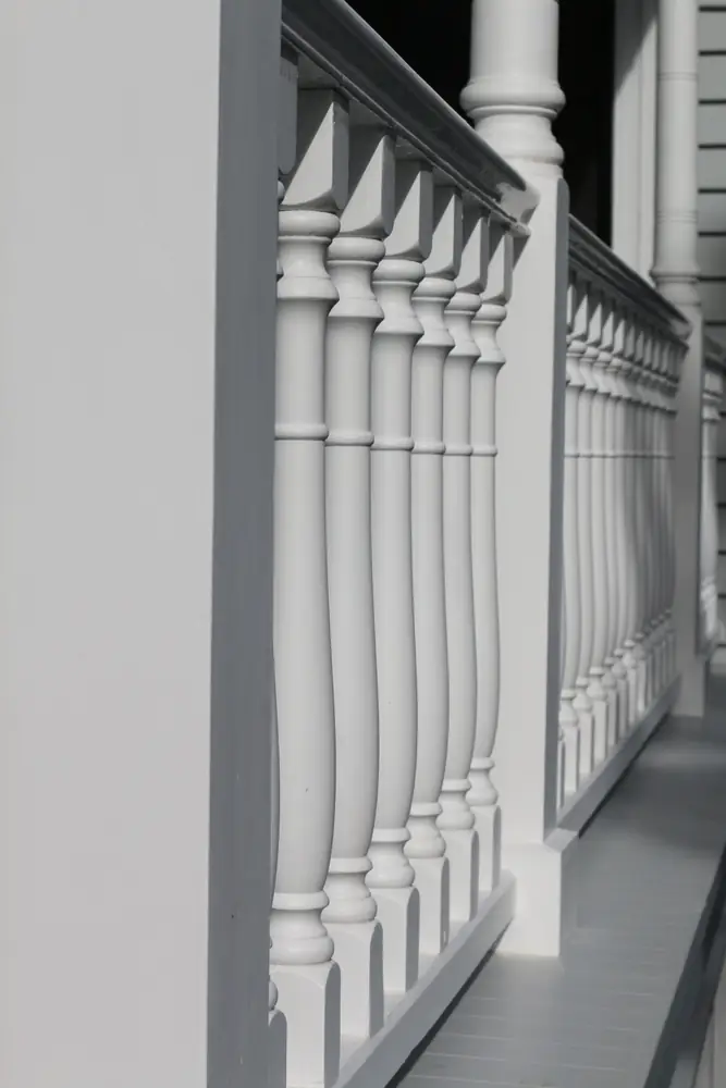 Turned timber balusters on a restored Mt Eden villa verandah